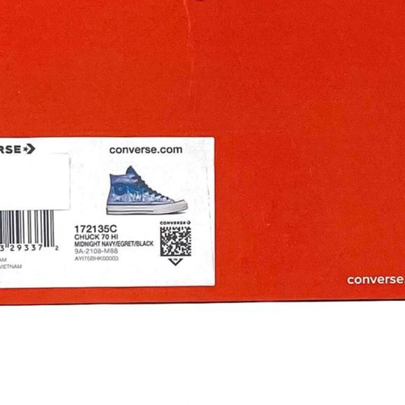 💖MEGA SALE💖Converse Chuck 70 Holiday Midnight Navy Egret Black Women  172135C - Picture 9 of 11